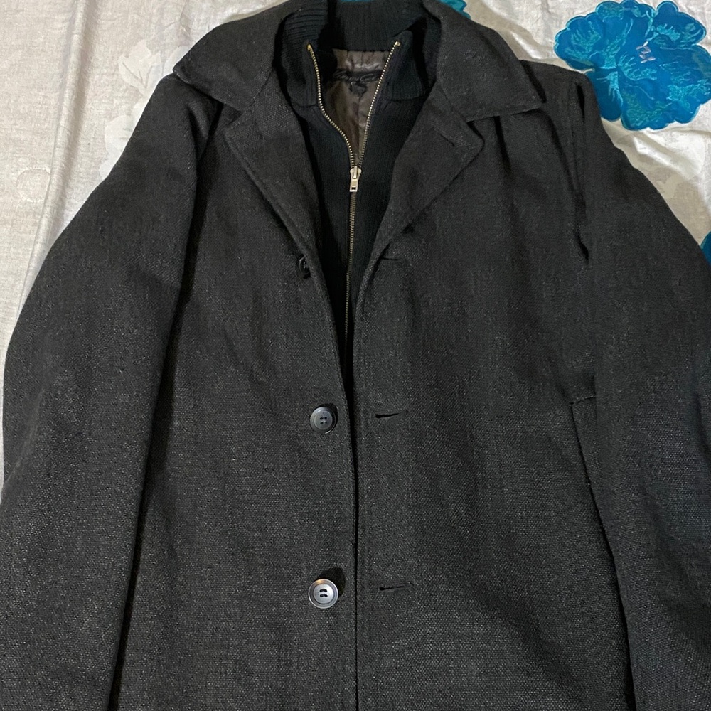 Kenneth Cole Reaction Charcoal Trench Coat